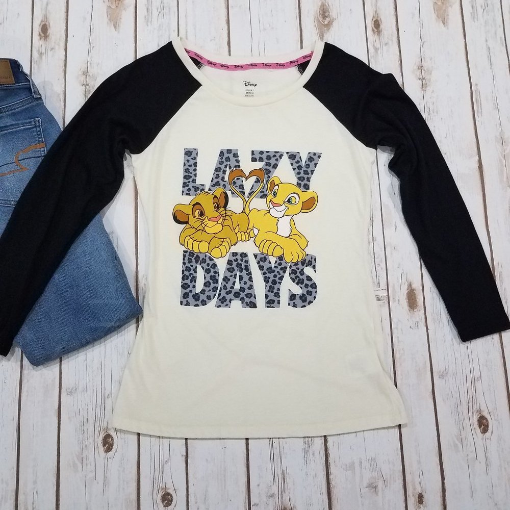 Disney Lion King Simba Nala Long Sleeve T-Shirt Women's XS to S